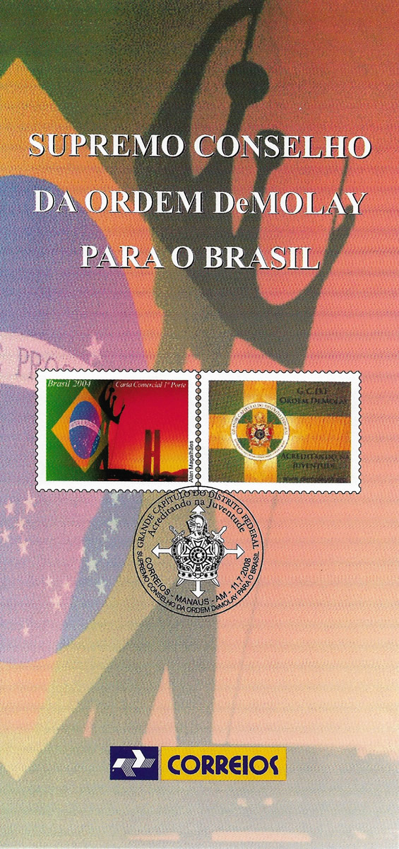 Selo Comemorativo dos Correios — Ordem DeMolay