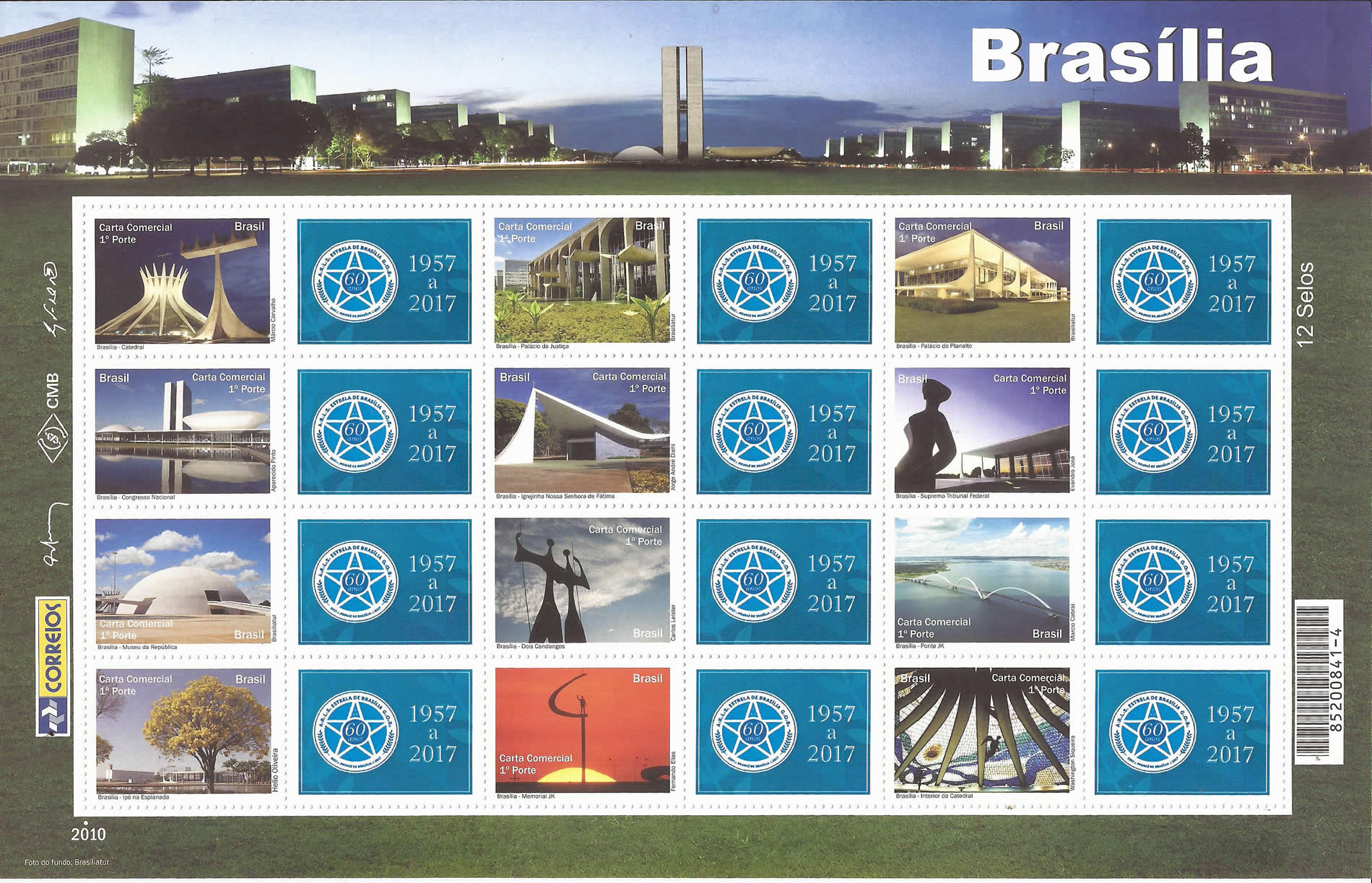 Selo Postal Oficial dos Correios — 60 Anos da Estrela
