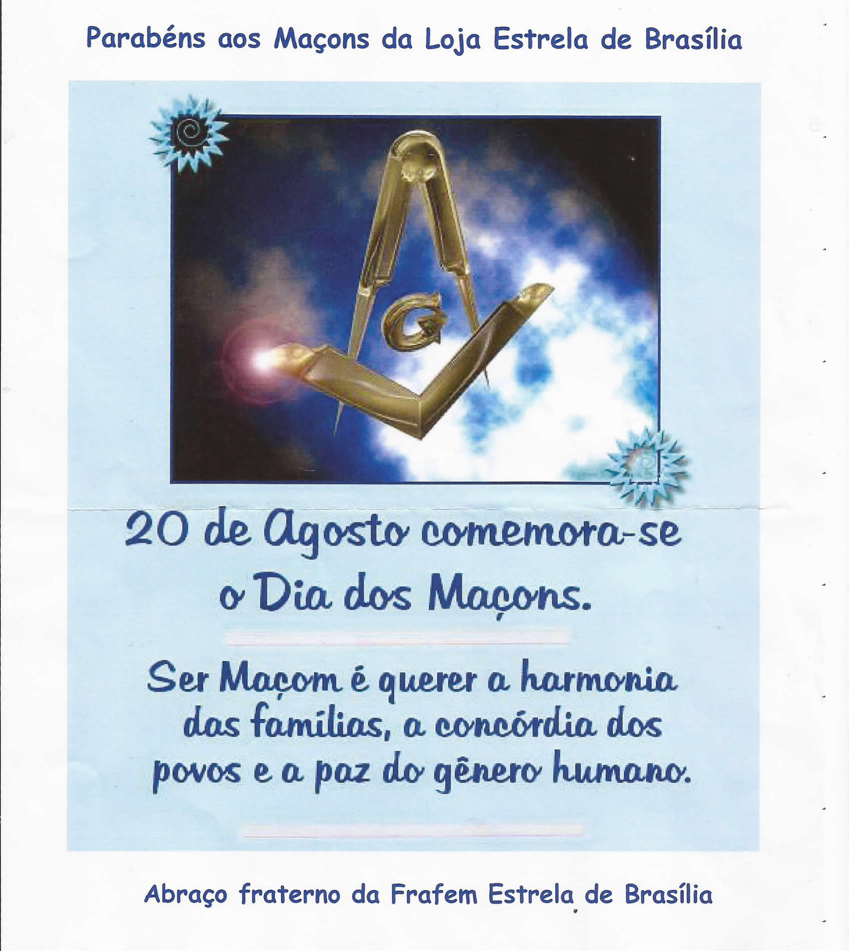 Homenagem da FRAFEM ao Dia do Maçom (2017)