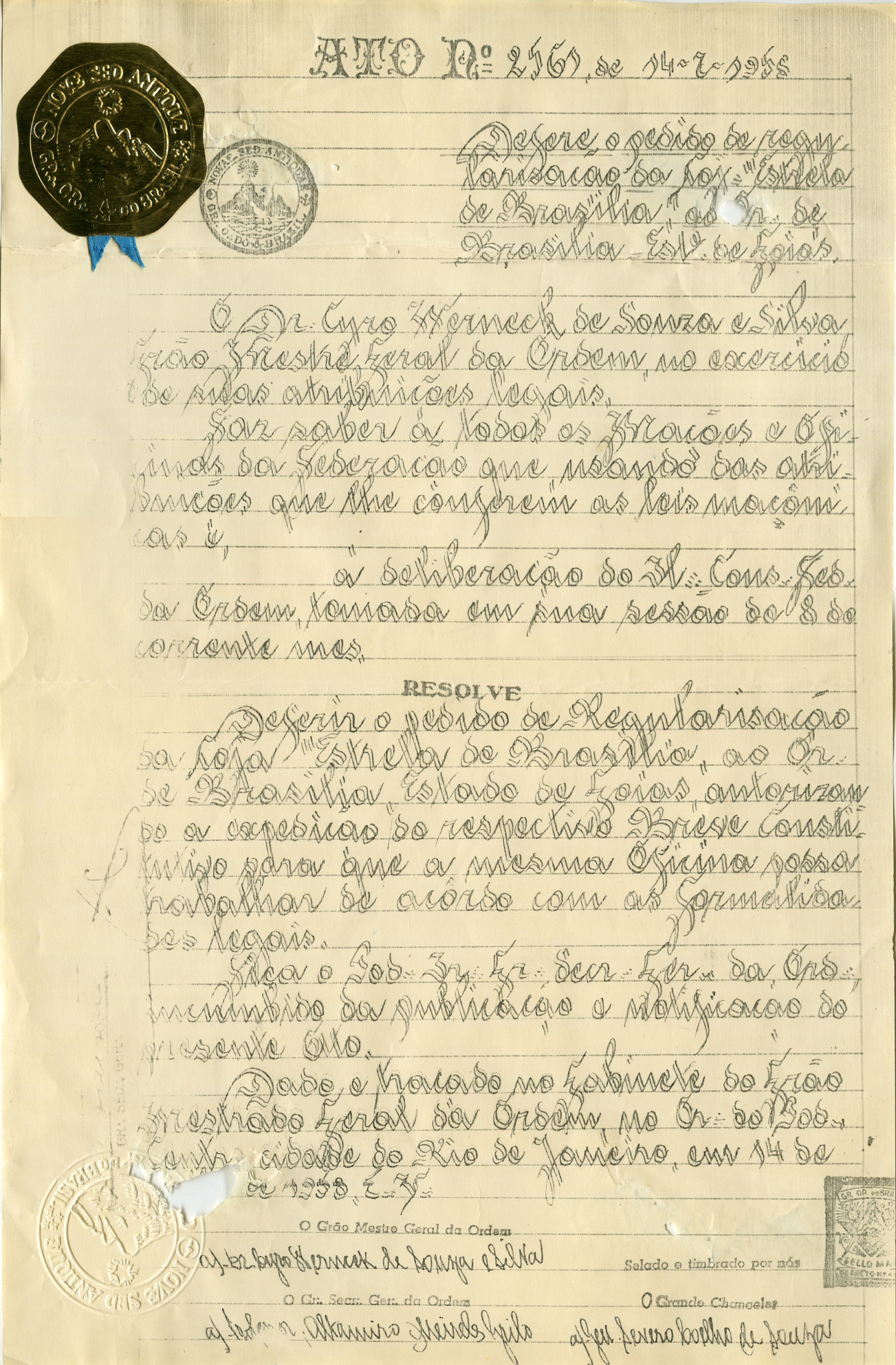 Ata de Fundação da Loja