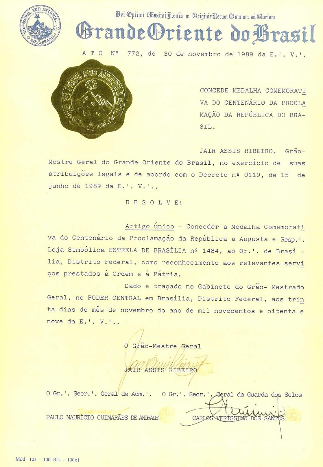 Medalha do Centenário da Proclamação da República