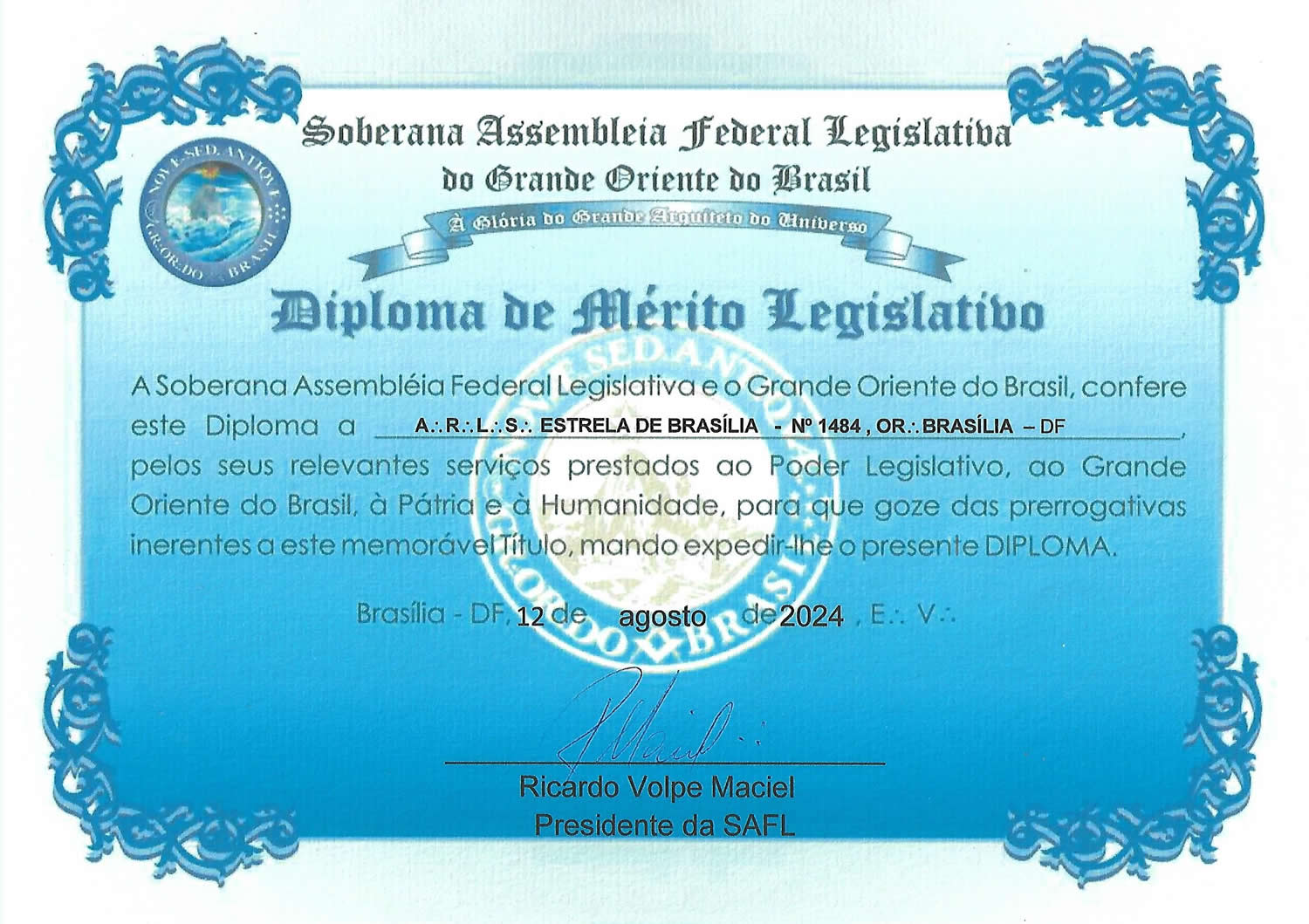 Mérito Legislativo Federal — SAFL