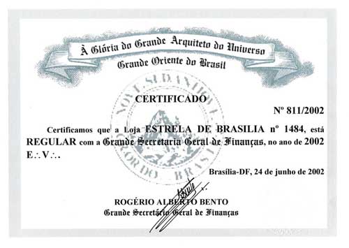 Diploma de Regularidade e Honra ao Mérito